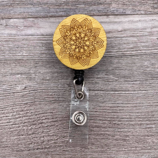 Floral Mandala Badge Reel