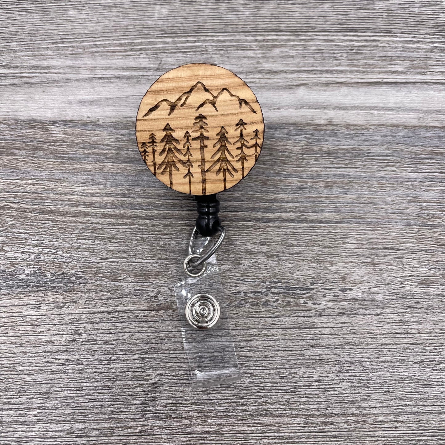 Mountains and Pine Trees Badge Reel