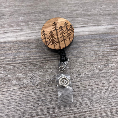 Pine Trees Badge Reel