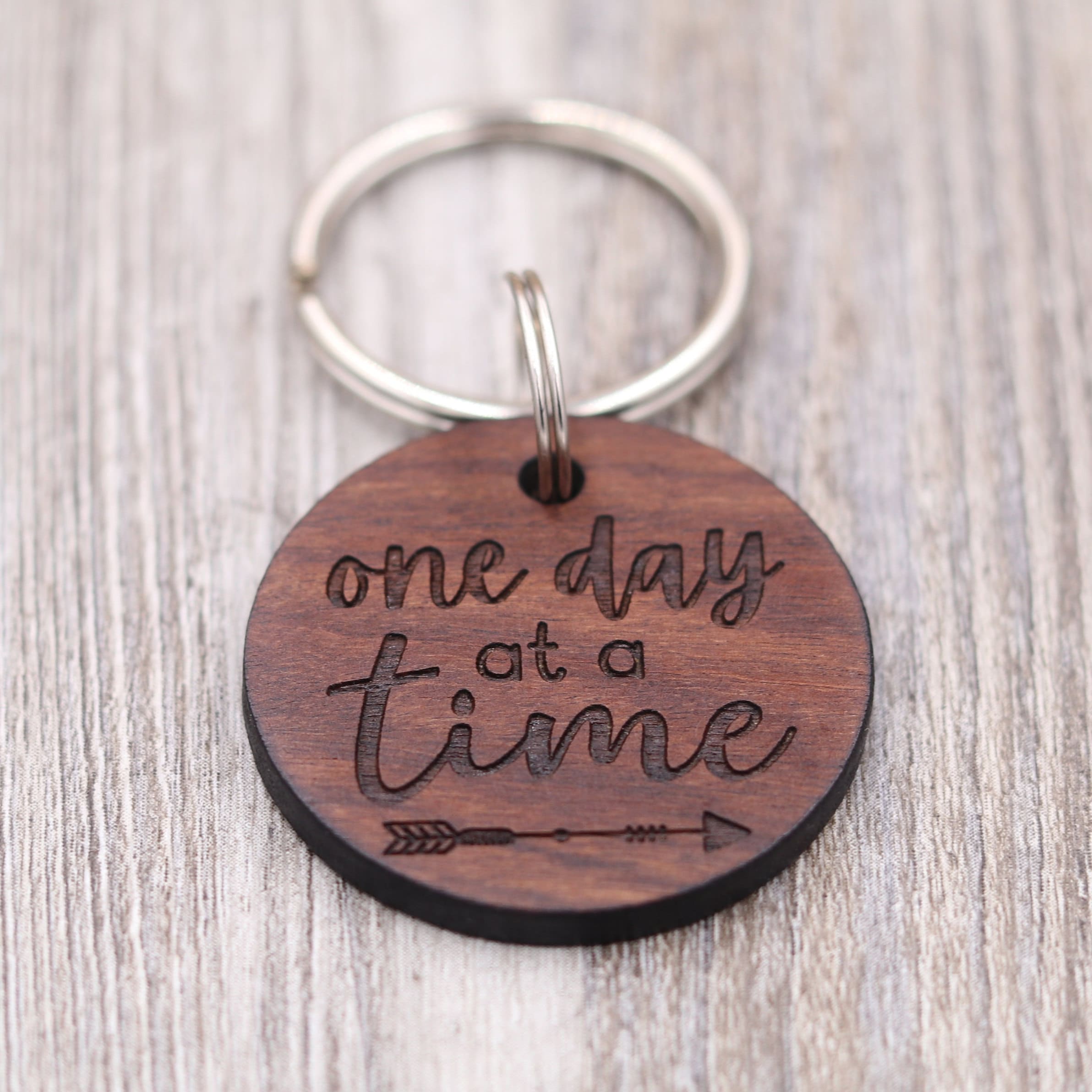 Time Keychain One Day at a Time Keychain – Hart Wood Co