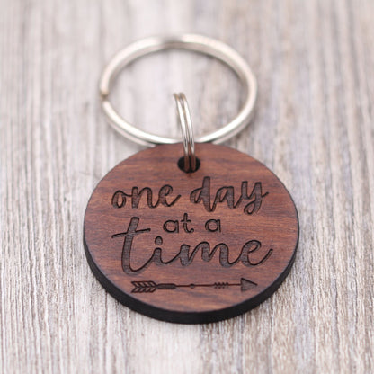 One Day at a Time Keychain