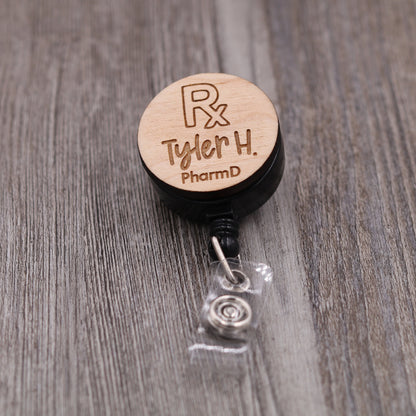 Rx Badge Reel with Name
