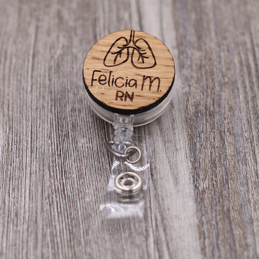 Lungs Badge Reel with Name