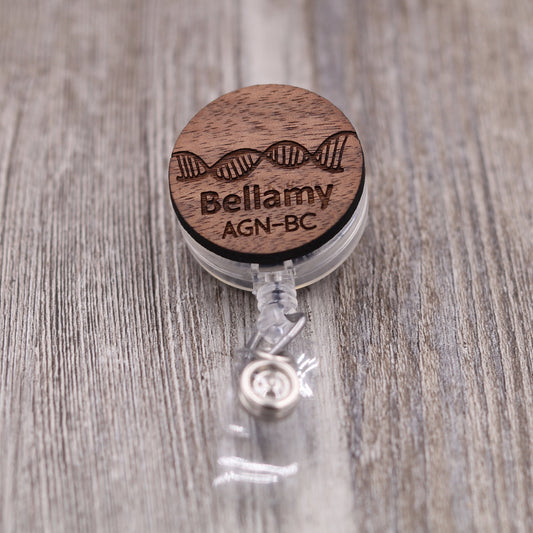 DNA Badge Reel with Name