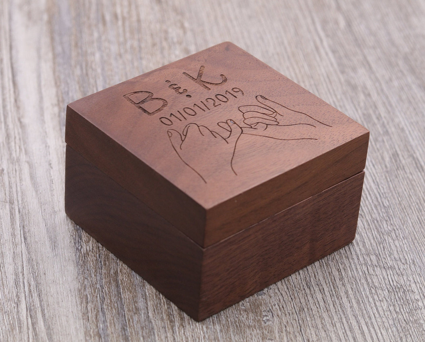 Pinky Promise - Ring Box, Keepsake Box, Jewelry Box