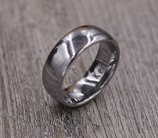 6MM Polished Tungsten Ring