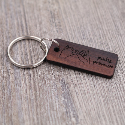 Pinky Promise, Pinky Swear Keychain (Rectangle)