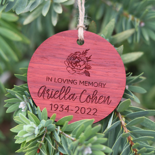 In Loving Memory Flower Ornament