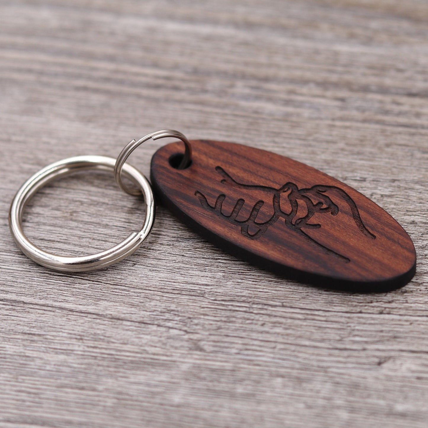 ASL (American Sign Language) Friend Keychain - Oval