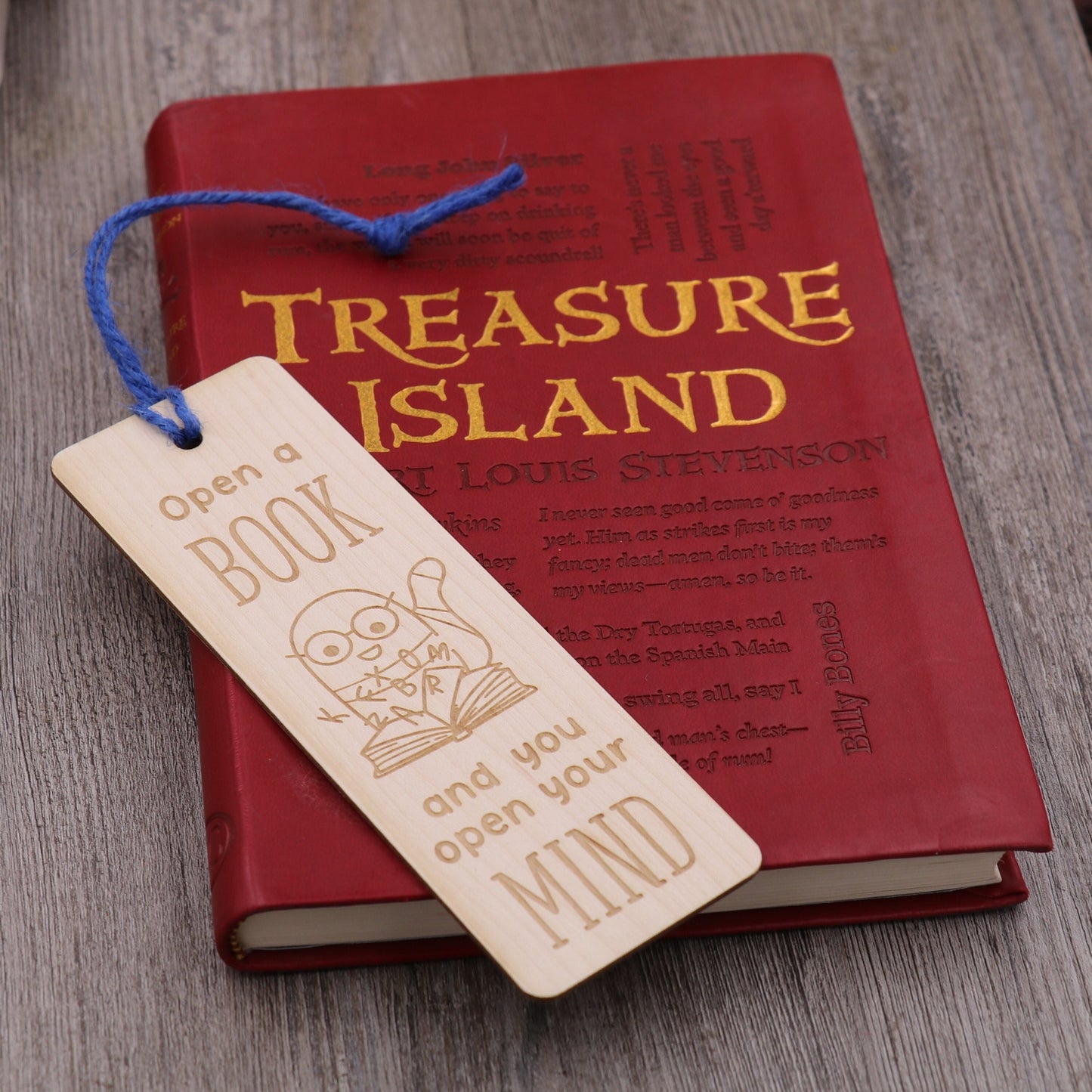 Open A Book and You Open Your Mind - Wood Bookmark