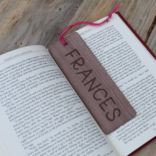 Capitalized Name - Wood Bookmark