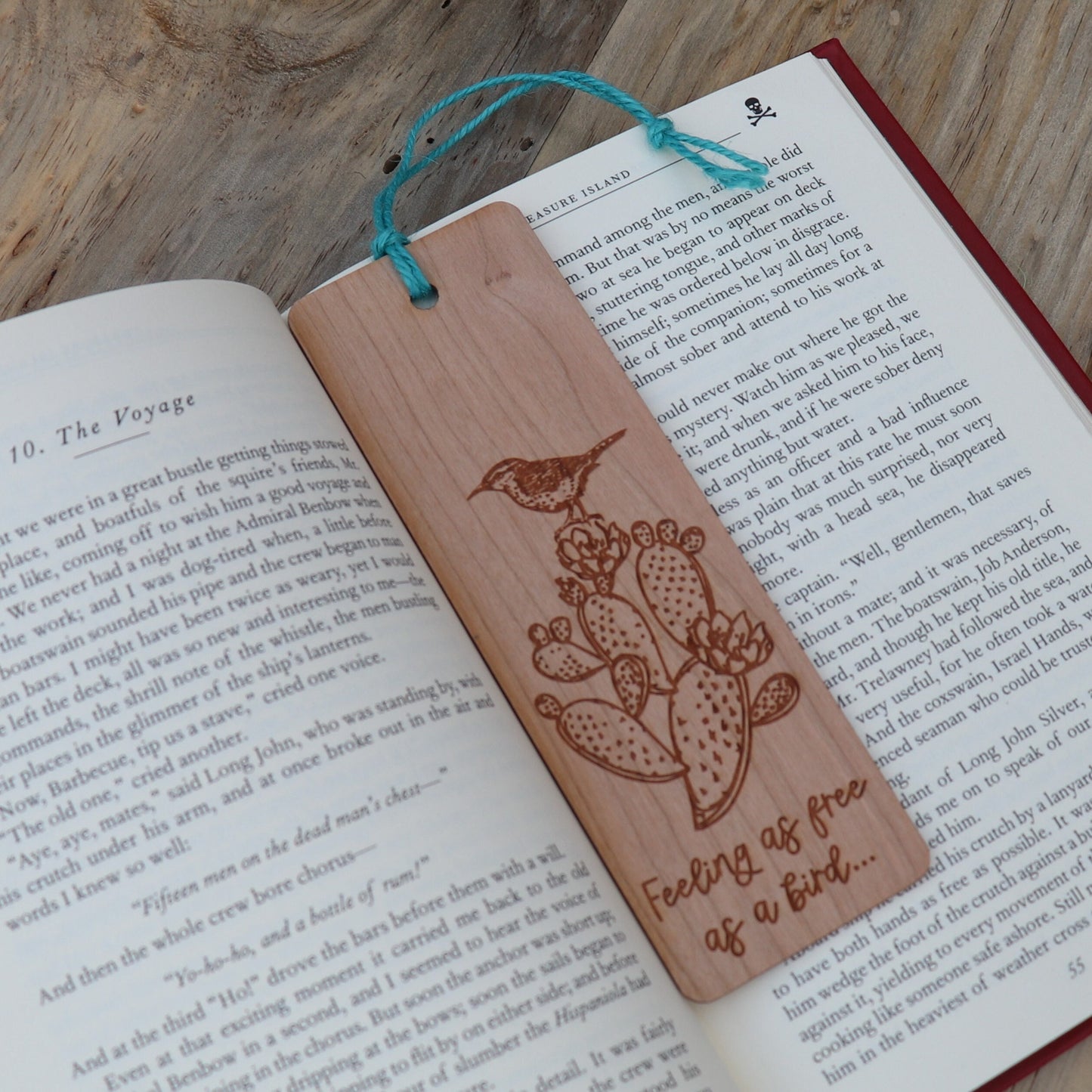 Free As A Bird - Wood Bookmark