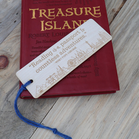 Reading Is A Passport - Wood Bookmark