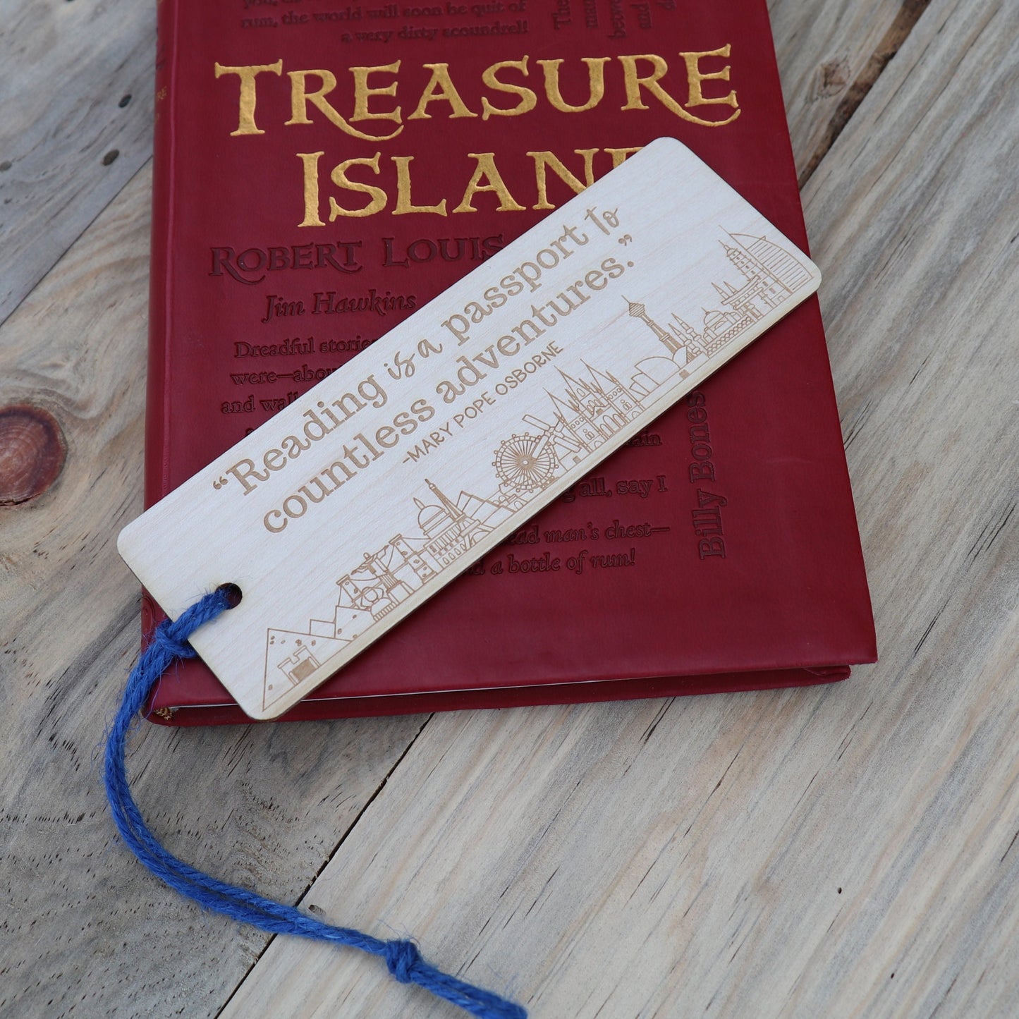 Reading Is A Passport - Wood Bookmark