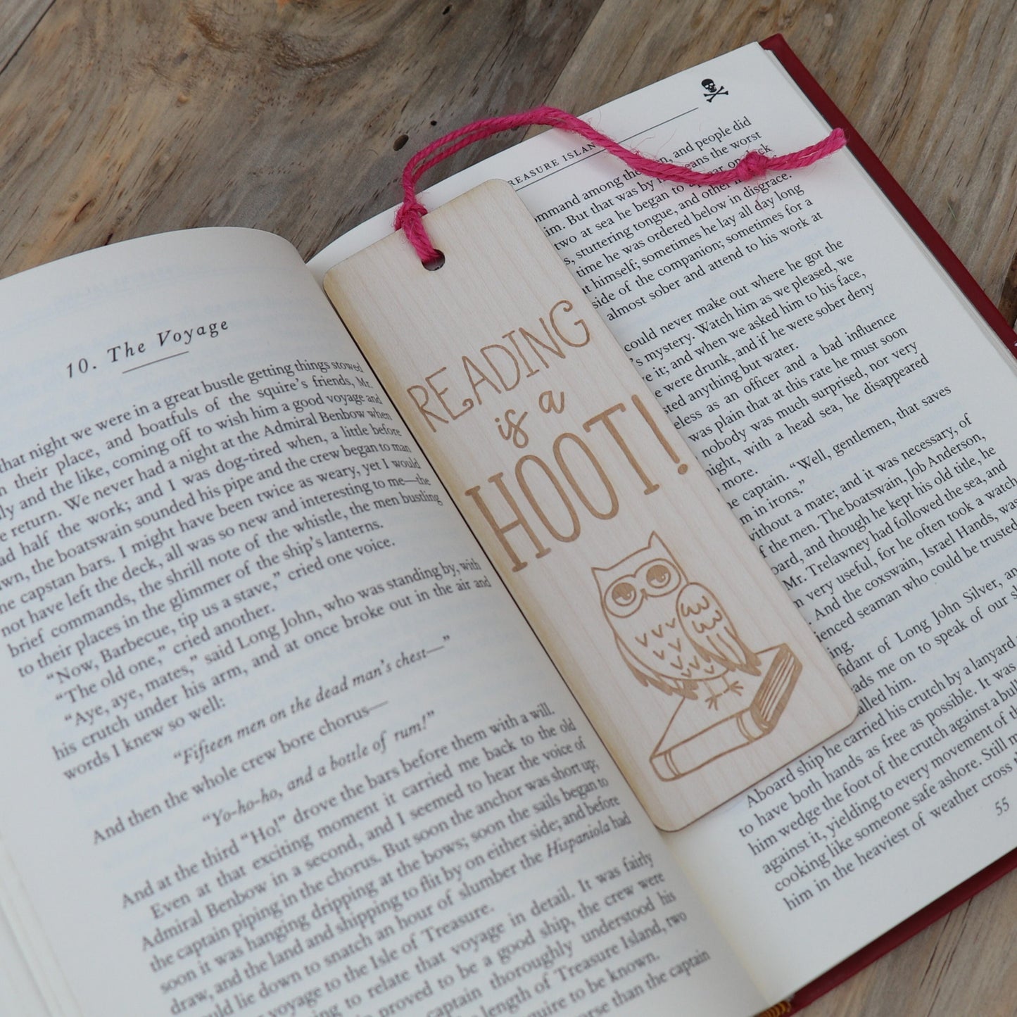Reading Is A Hoot! - Wood Bookmark