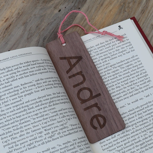 Printed Name Bookmark - Wood Bookmark