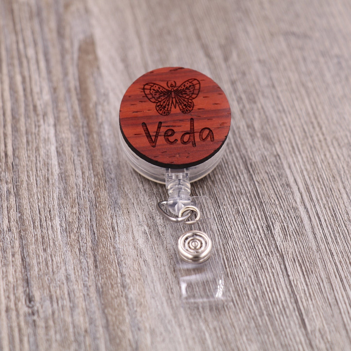 Moth Badge Reel with Name