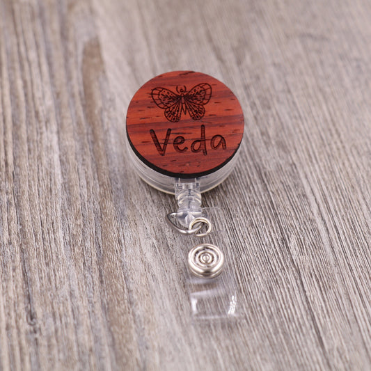 Moth Badge Reel with Name