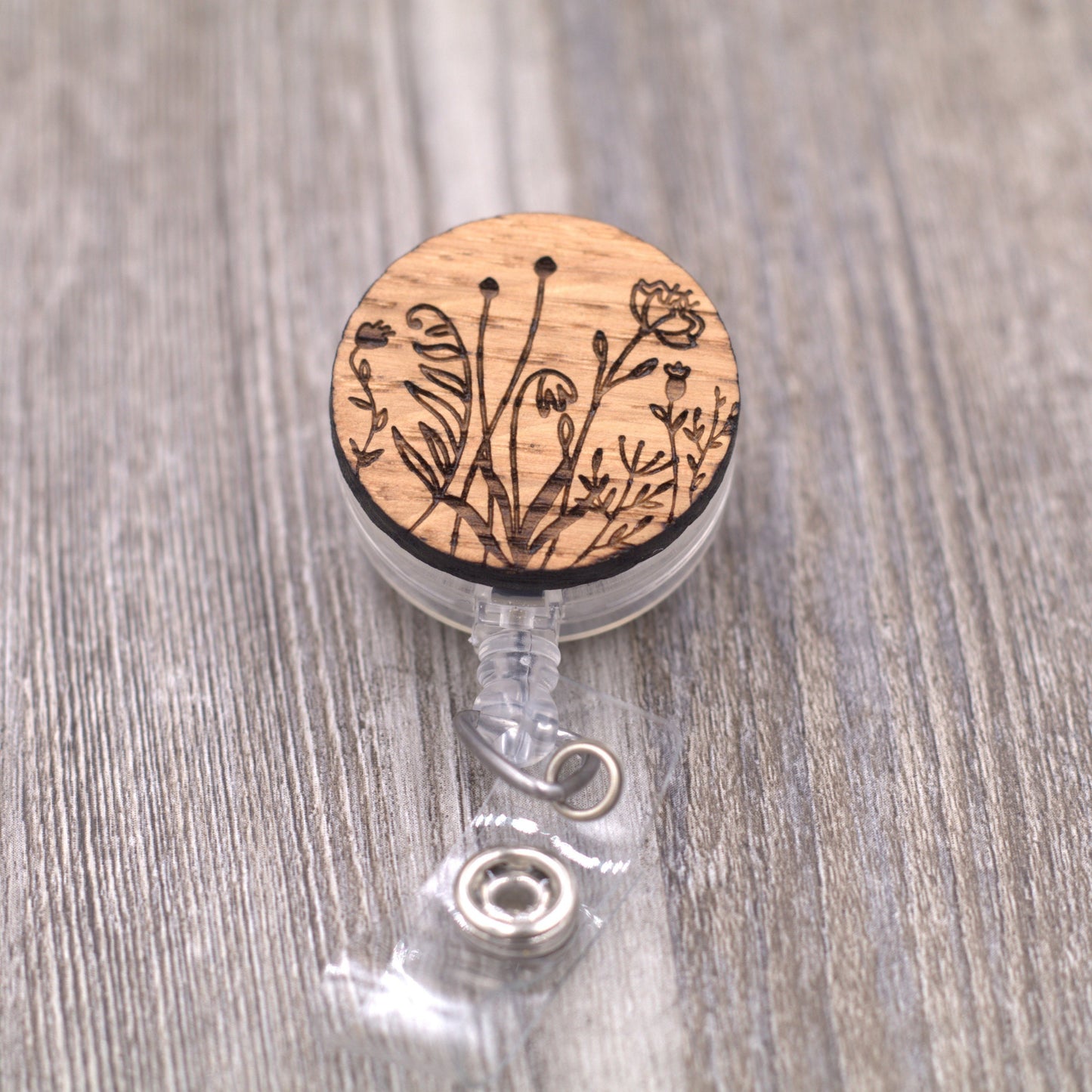 Simple Wildflower Badge Reel